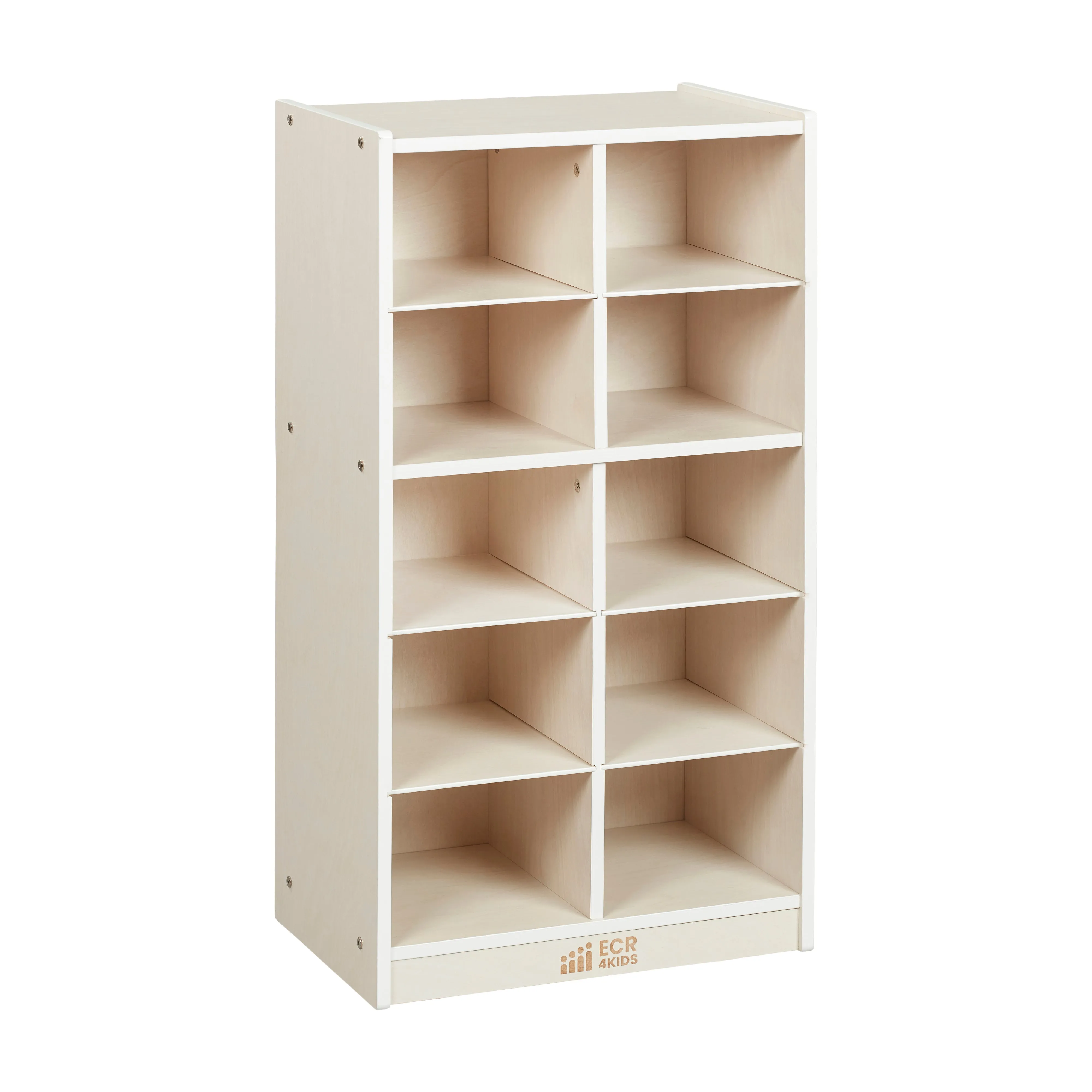 10 Cubby Mobile Tray Storage Cabinet, 5x2, Classroom Furniture