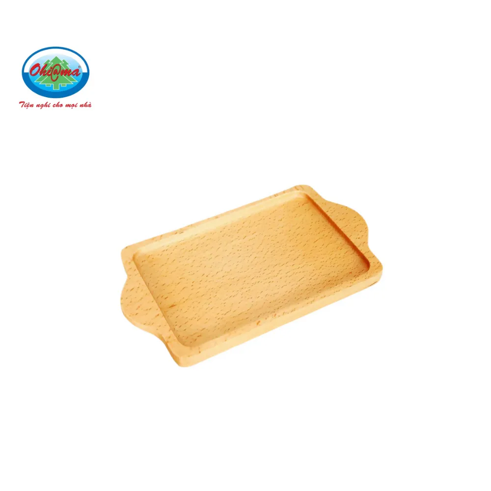 2 handles wooden tray Ohi@ma-HM990