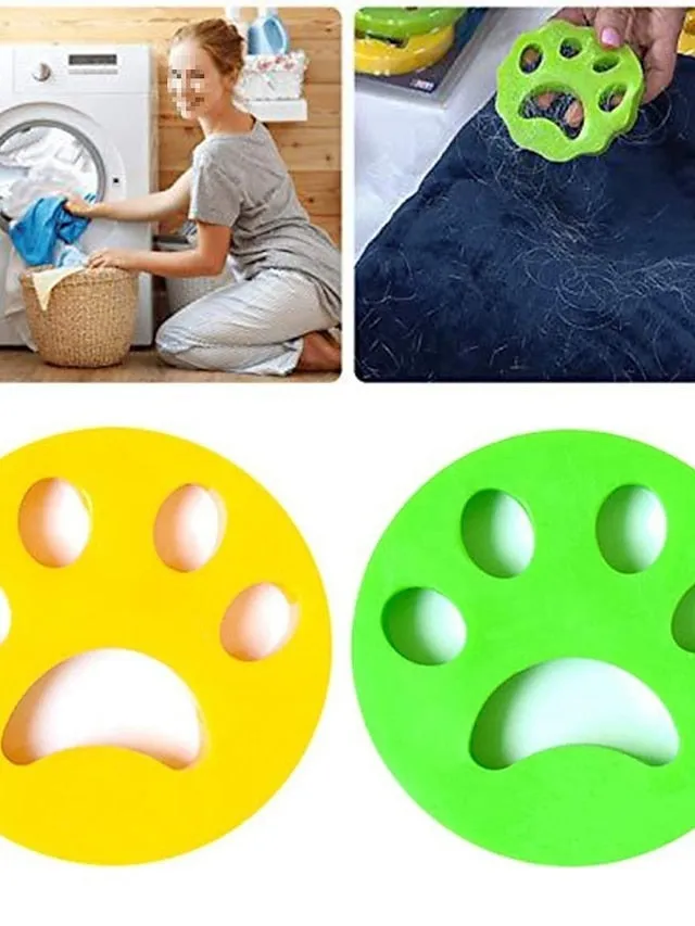 2 Pieces Reusable Washing Machine Hair Remover Pet Fur Lint Catcher Filtering Ball Reusable Cleaning Laundry Accessories