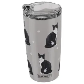 20 Oz Tumbler Black and White Cat SERENGETI