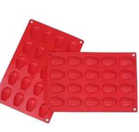 2pcs 30*20*1.2cm 20 silicone shell-shaped cake molds, household DIY cake baking tray AZ14853