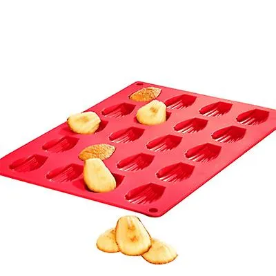 2pcs 30*20*1.2cm 20 silicone shell-shaped cake molds, household DIY cake baking tray AZ14853