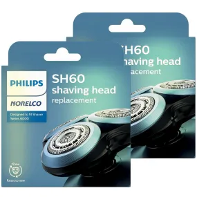 2x Philips Norelco Replacement Head for Series 6000 Shavers