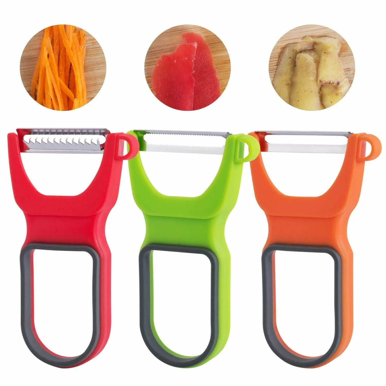 3 Pcs Multifunctional Magic Trio- Peelers, Slicer, Shredder For Vegetables And Fruits