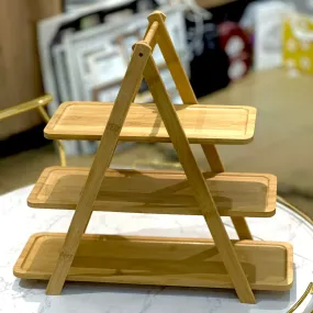 3 Tier Wood Serving Tray-979