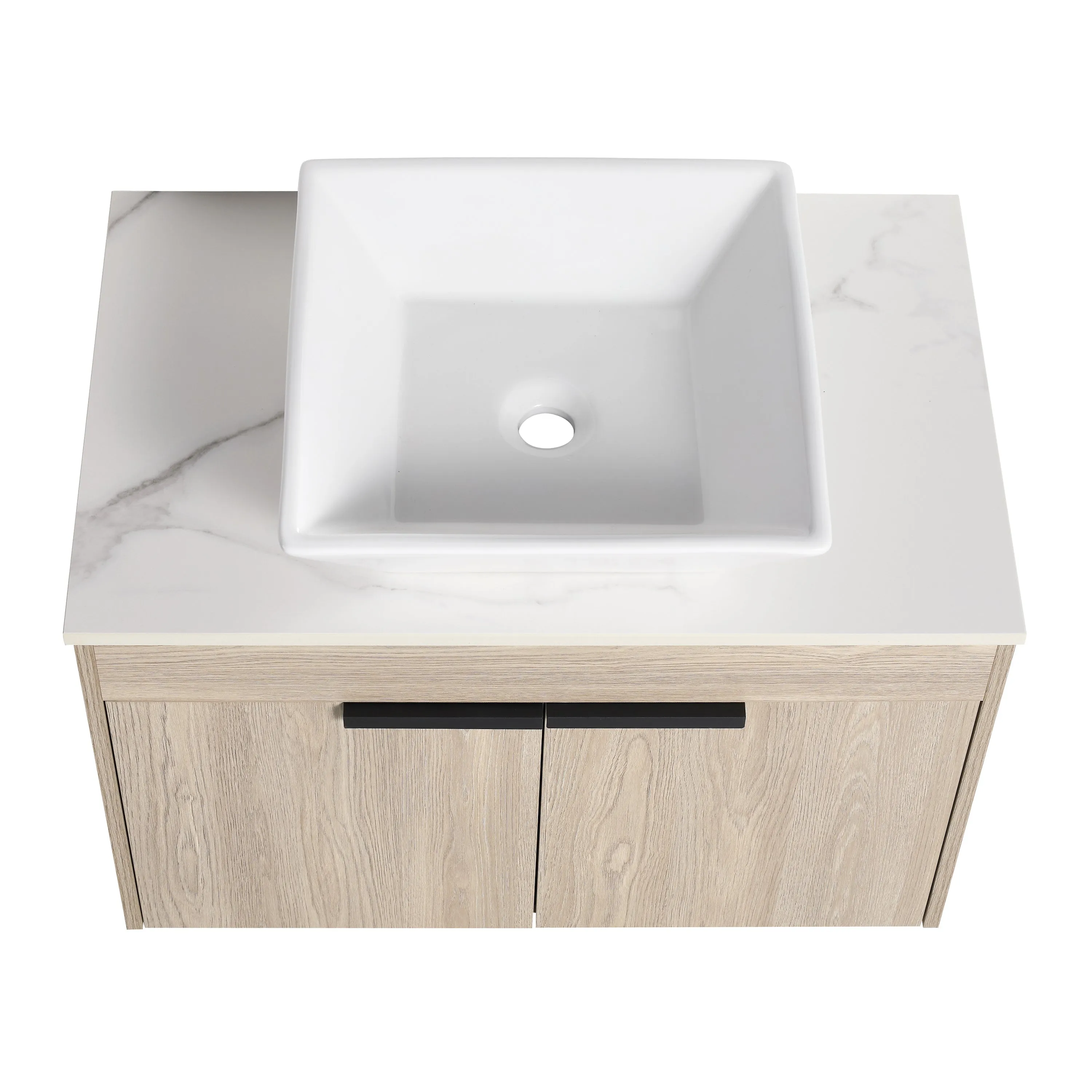 30 " Modern Design Float Bathroom Vanity With Ceramic Basin Set