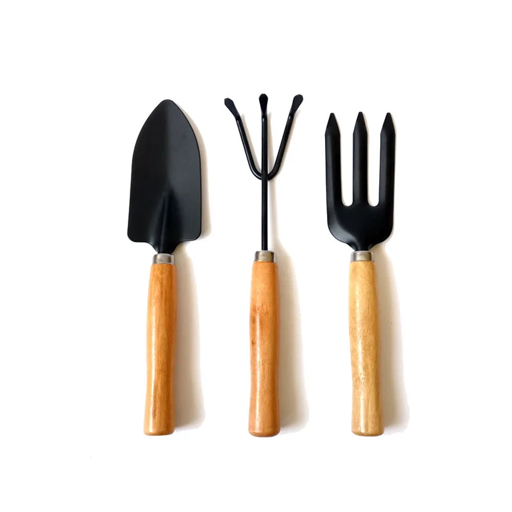 3Pcs Gardening Tools Set Gardening Shovel Small Garden Rake and Hand Trowel Mini Indoor Garden Tools for House Plants