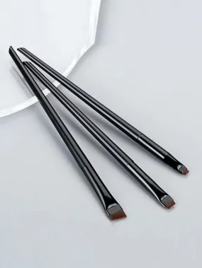 3pcs Ultra-Thin Eyeliner Brush Set: Sharp Liner Brush, Smudge Brush And Detail Brush For Eye Makeup