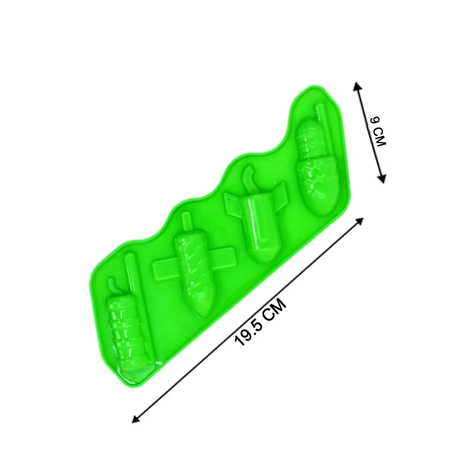 4883 Choc Bar Flexible Silicone Mold Candy Chocolate Cake Jelly Mould ( Rocket Chocolate mould , Crackers Design Mould )