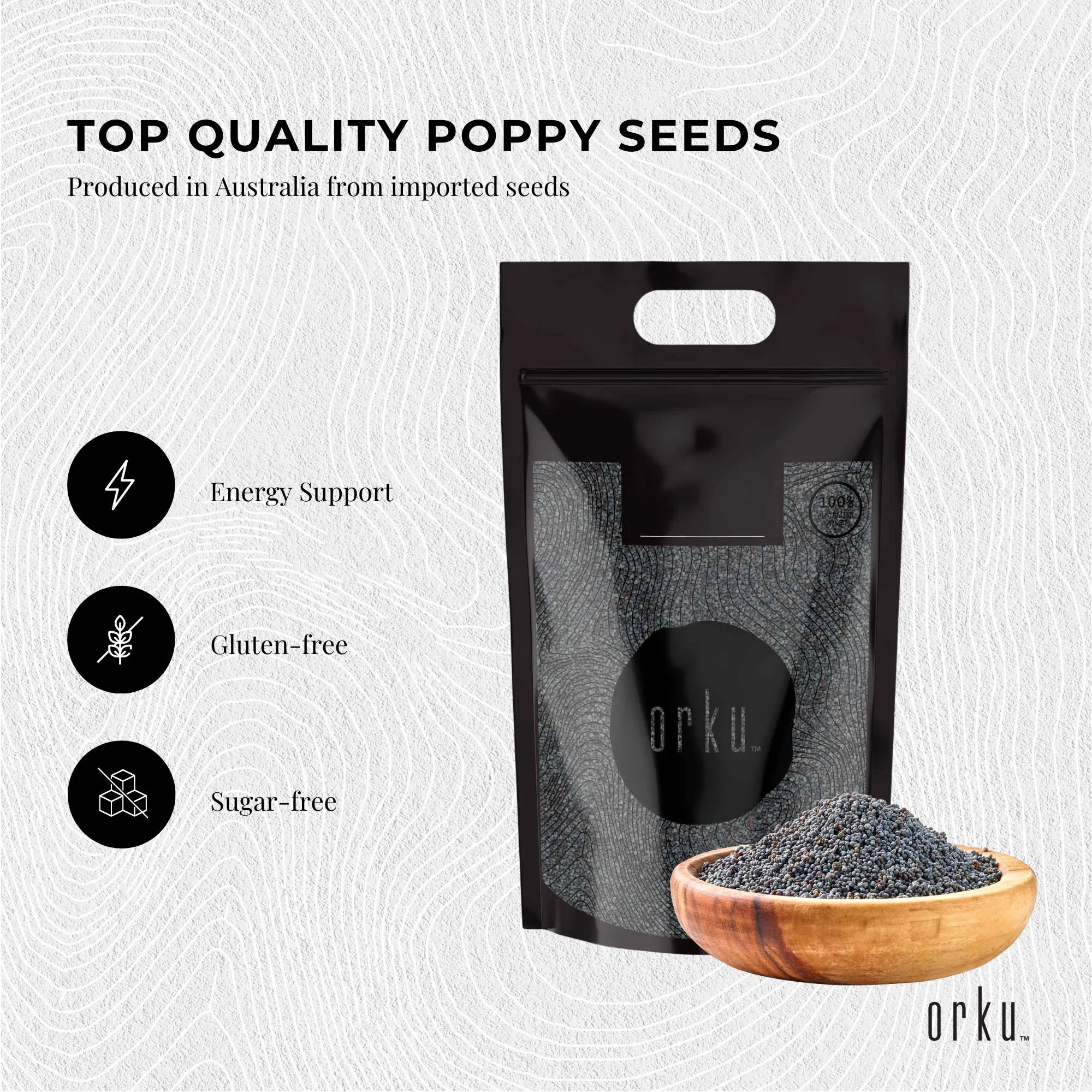 5Kg Unwashed Blue Poppy Seeds - High Fibre, B Vitamins, Minerals