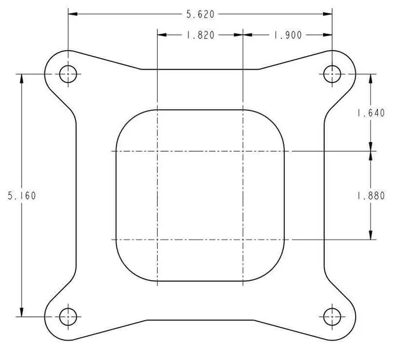 600 CFM 4-Barrel Street Carburettor - Shiny Finish HO0-80457S