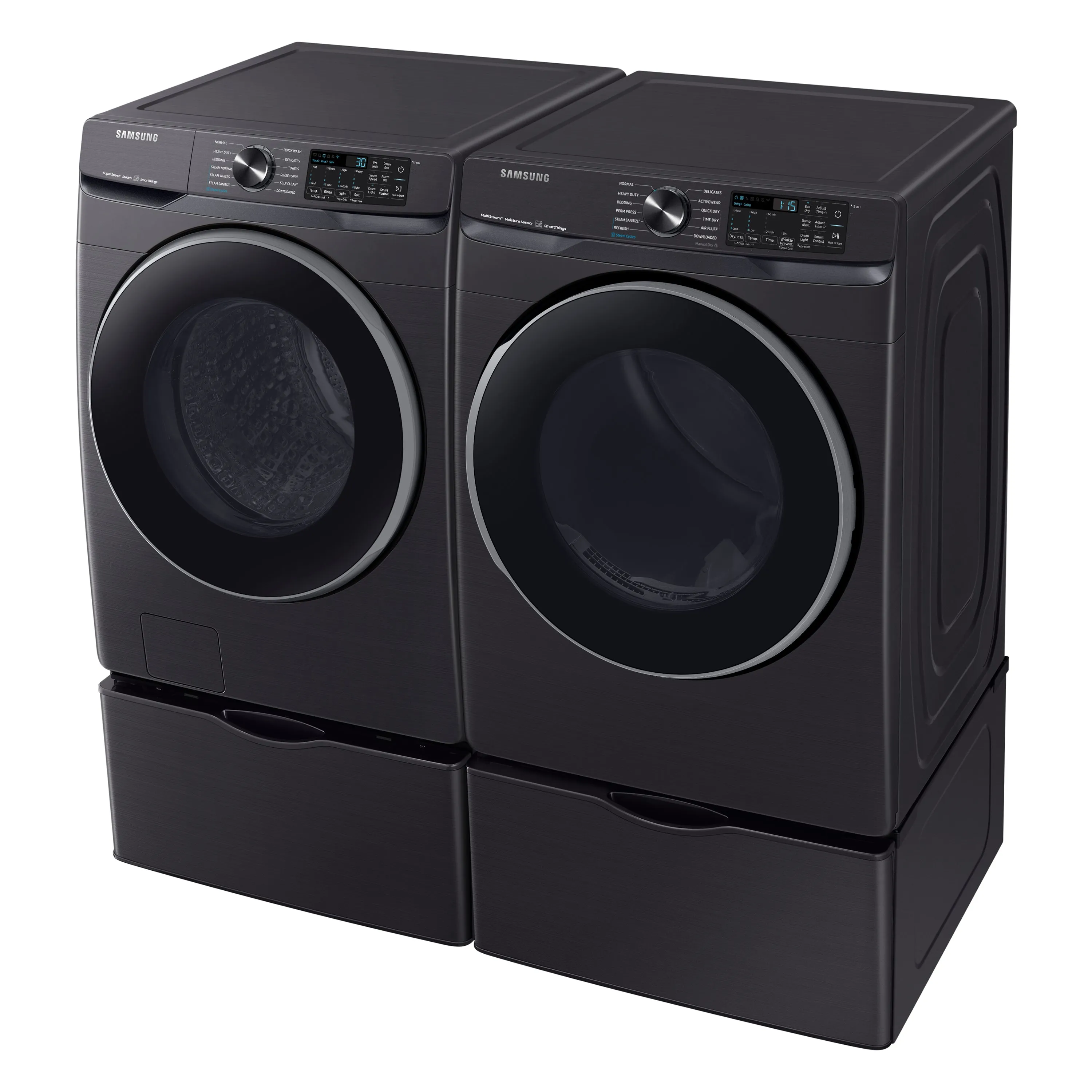 7.5 cu. ft. Smart Electric Dryer with Steam Sanitize  in Brushed Black - (DVE50A8500V)