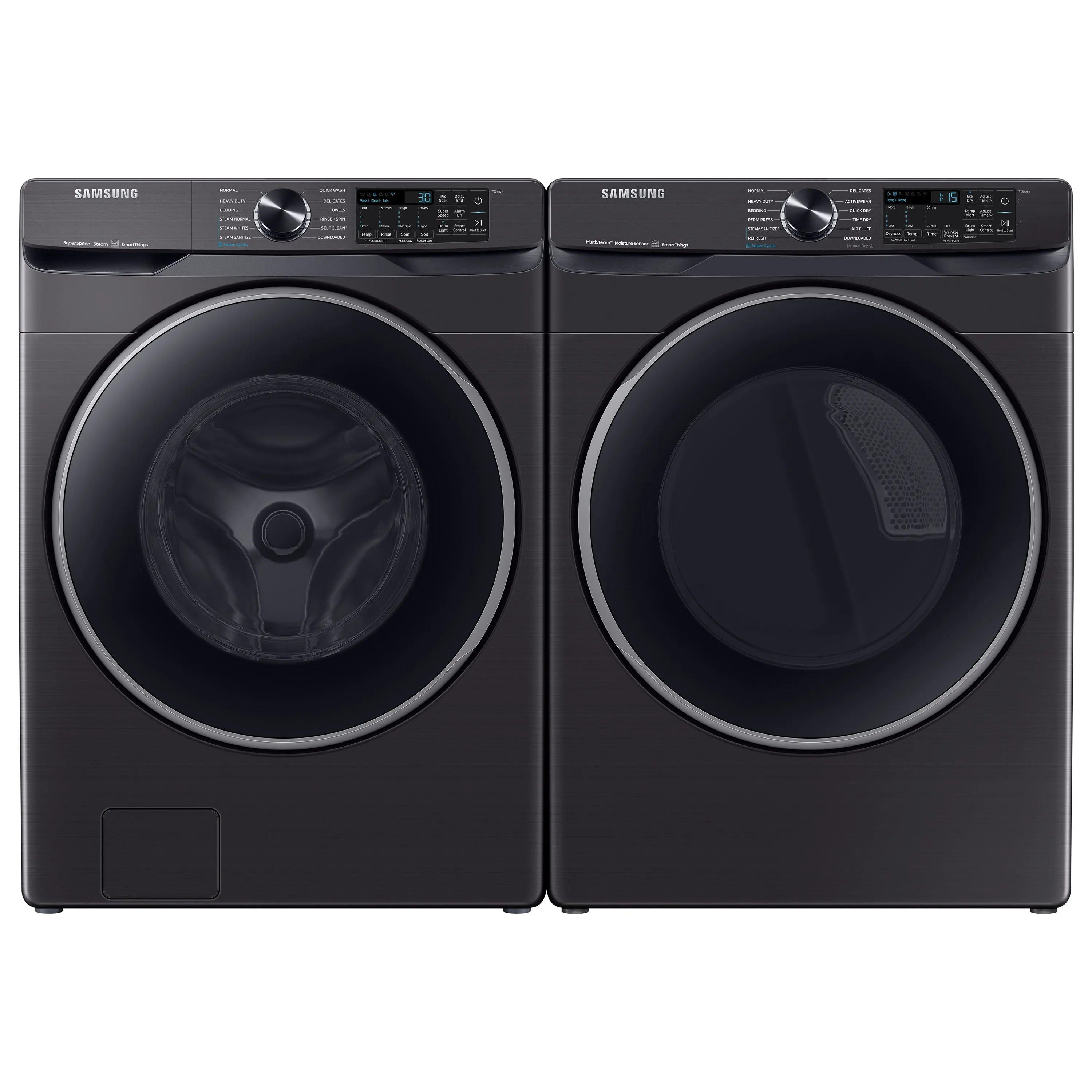 7.5 cu. ft. Smart Electric Dryer with Steam Sanitize  in Brushed Black - (DVE50A8500V)