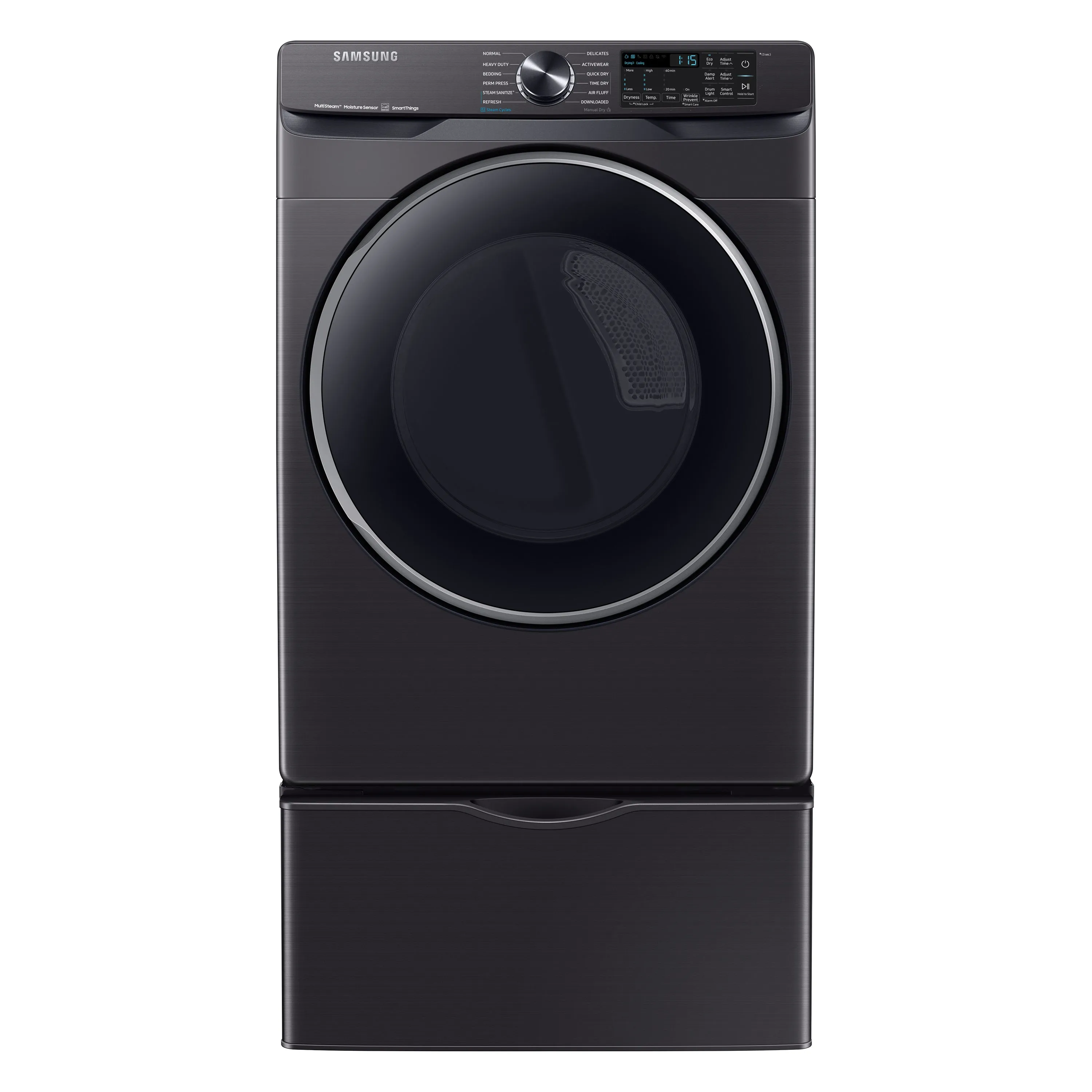 7.5 cu. ft. Smart Electric Dryer with Steam Sanitize  in Brushed Black - (DVE50A8500V)