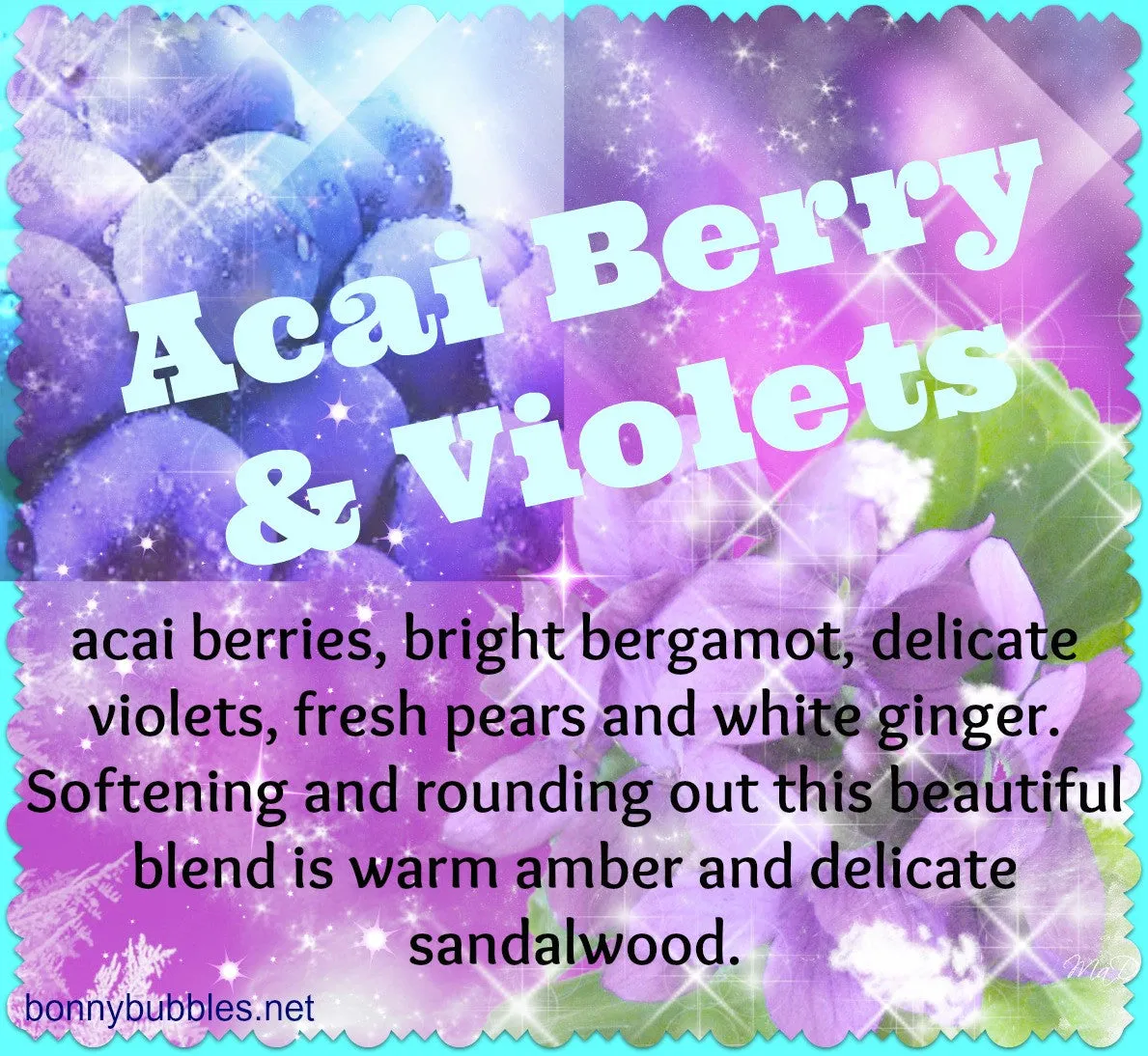 ACAI BERRY and VIOLETS, deodorant body powder