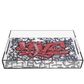 Acrylic Love Graffiti Tray