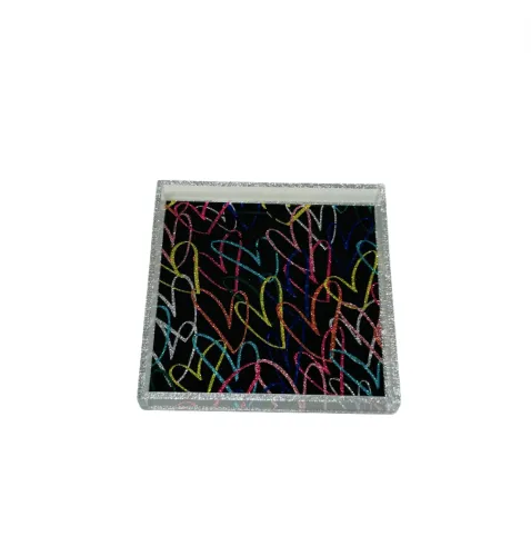 Acrylic Random Hearts Tray Black