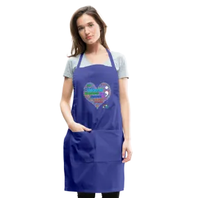 Adjustable Apron - WordCloud Semicolon Heart