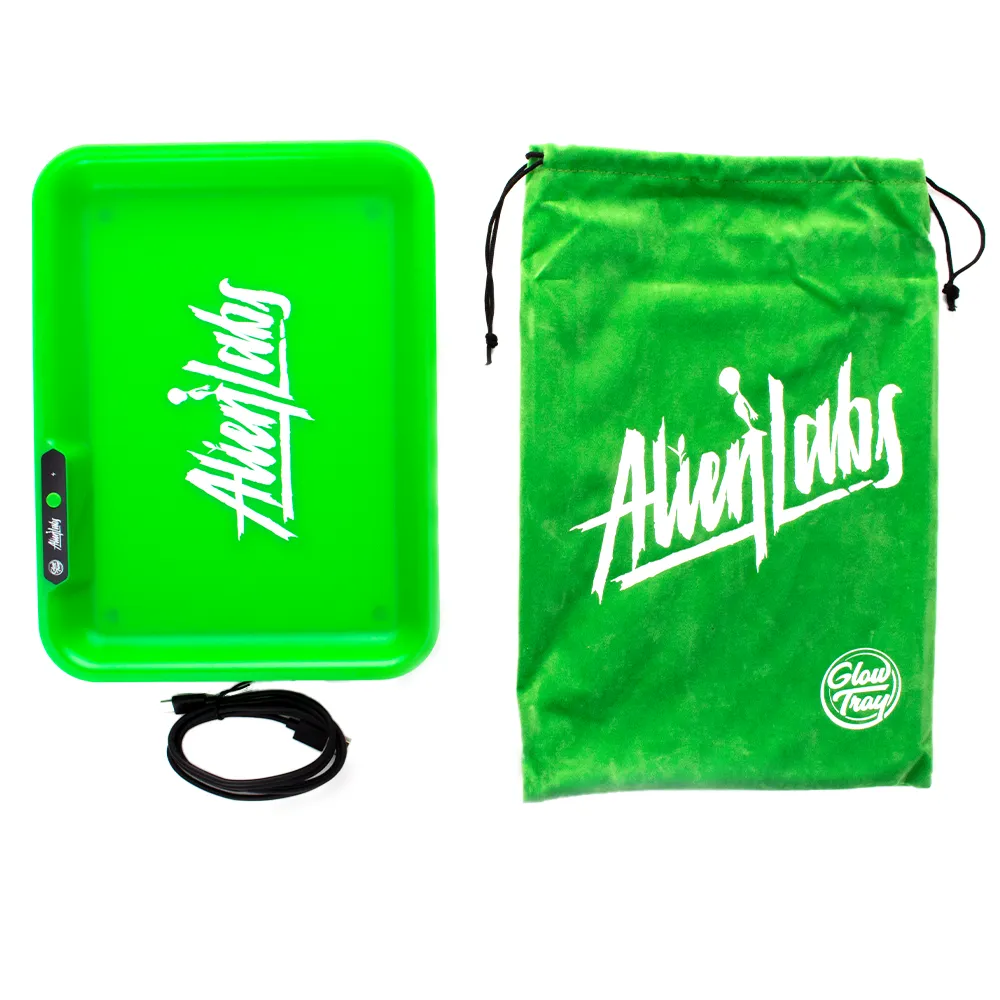 Alien Labs (Green) Led Glow Tray X - USB Rolling Tray