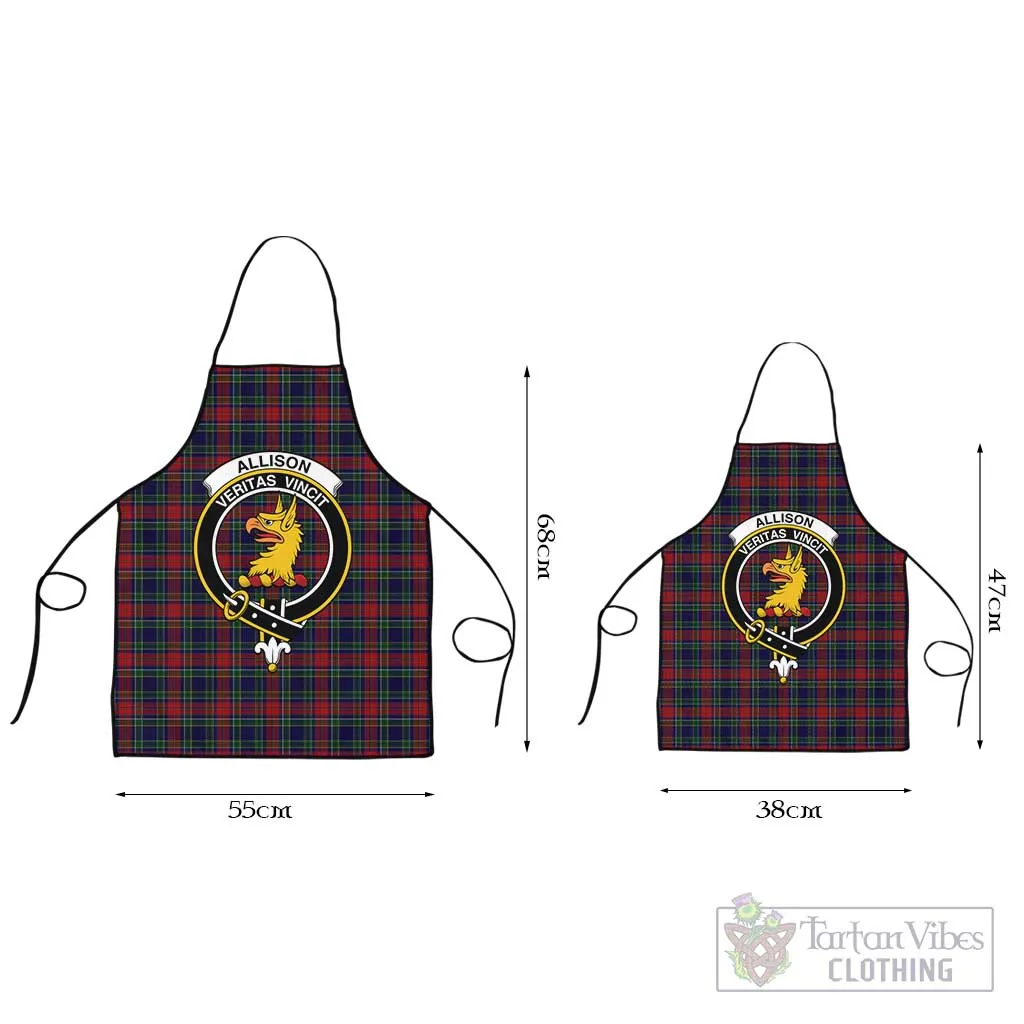 Allison Red Tartan Apron with Family Crest