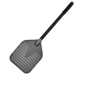 Anygleam Pizza Shovel 25cm X 81cm Dark Grey for Perforated Peel with Metal Handle Oven Turning Baking Accessory