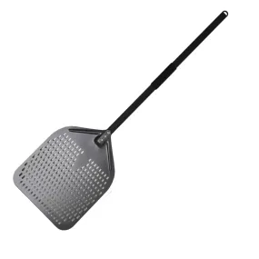 Anygleam Pizza Shovel 35 cm x 116cm Dark Grey for Perforated Peel with Metal Handle Oven Turning Baking Accessory