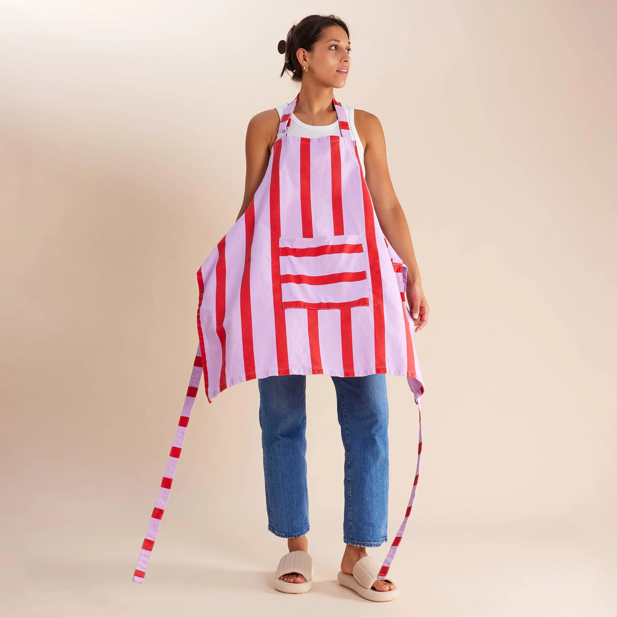 Apron - Grapefruit Stripes