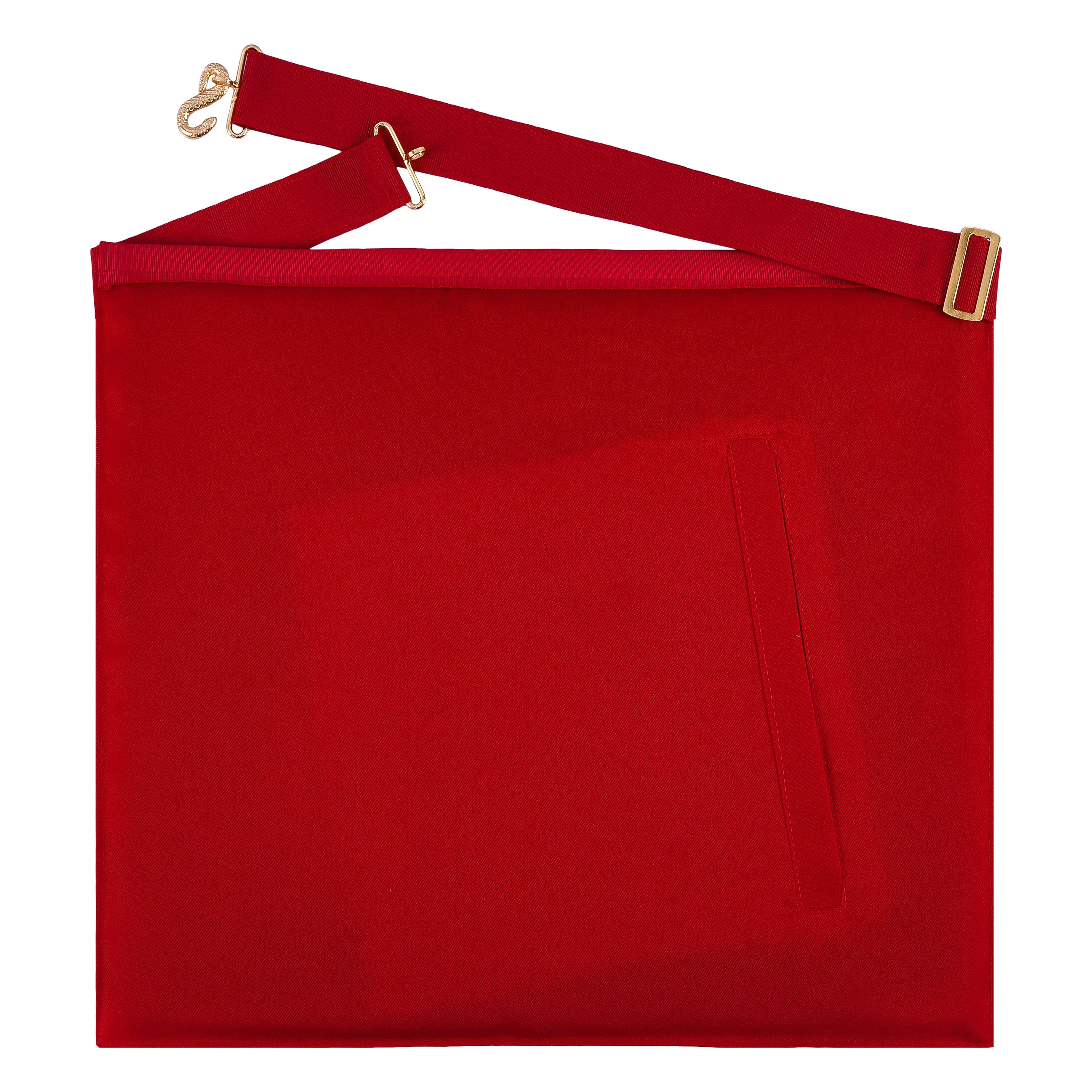 Architect Allied Masonic Degrees Apron - Red Grosgrain Ribbon