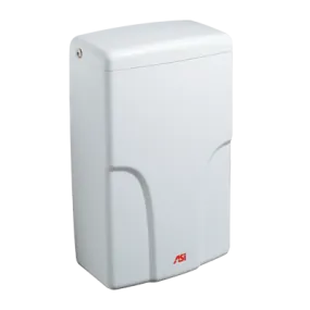 ASI® 0196-2-00 TURBO-Pro™ Hand Dryer - White Steel Cover High-Speed Automatic HEPA Surface-Mounted ADA Compliant 208V-240V