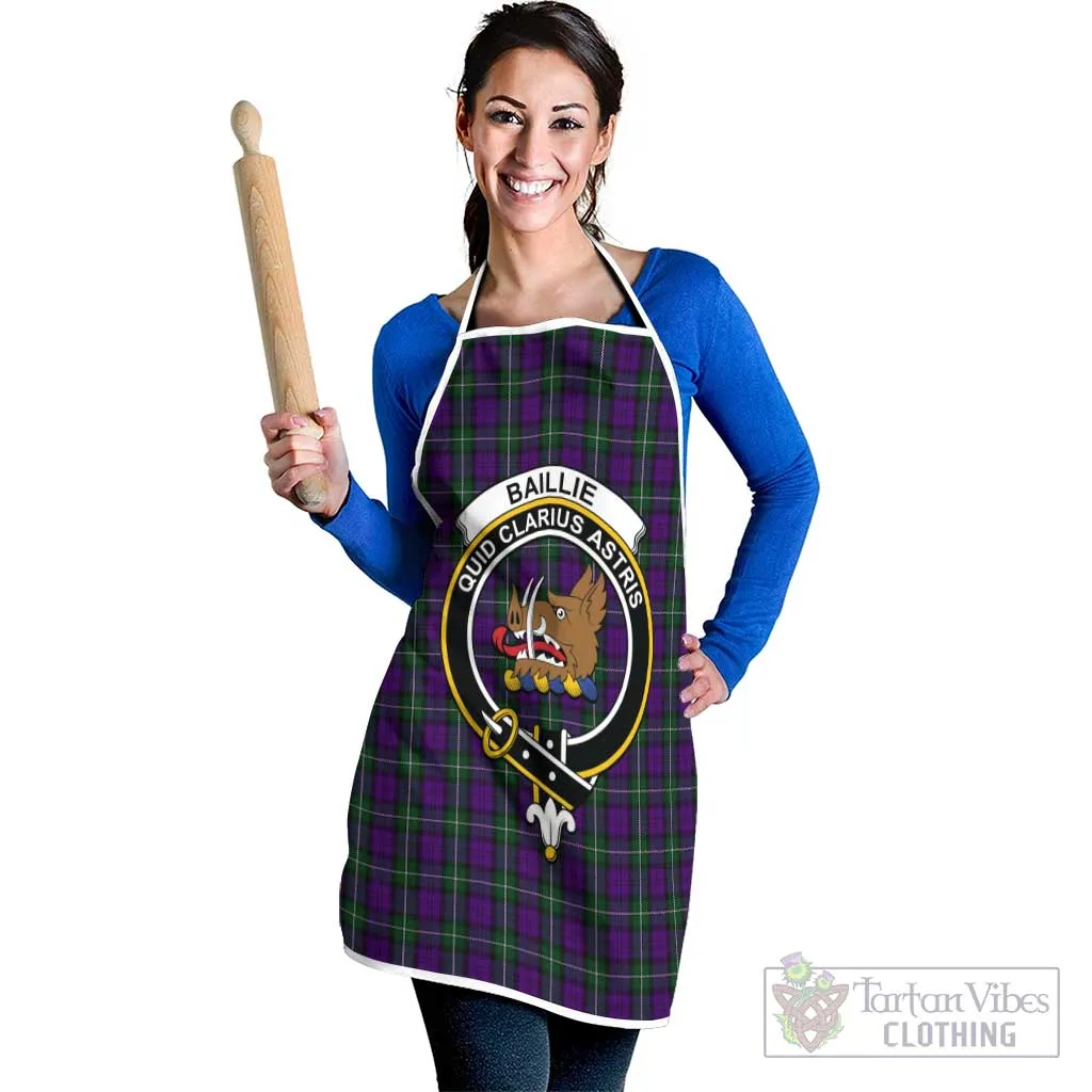 Baillie Highland Society Tartan Apron with Family Crest