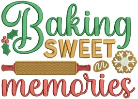 Baking Sweet Memories Christmas Filled Machine Embroidery Design Digitized Pattern