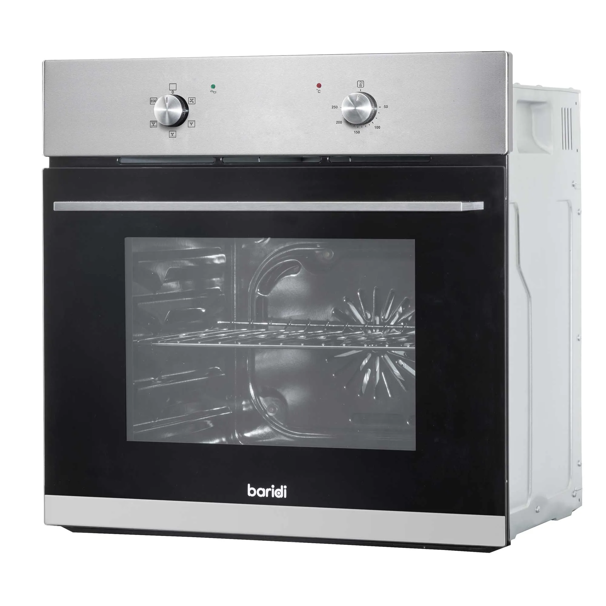 Baridi 60cm Built-In Five Function Fan Assisted Oven, 55L Capacity, Stainless Steel - DH125