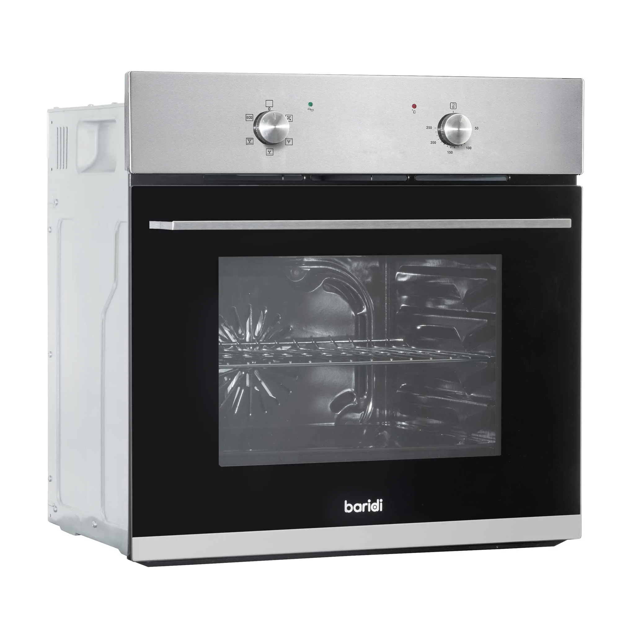 Baridi 60cm Built-In Five Function Fan Assisted Oven, 55L Capacity, Stainless Steel - DH125