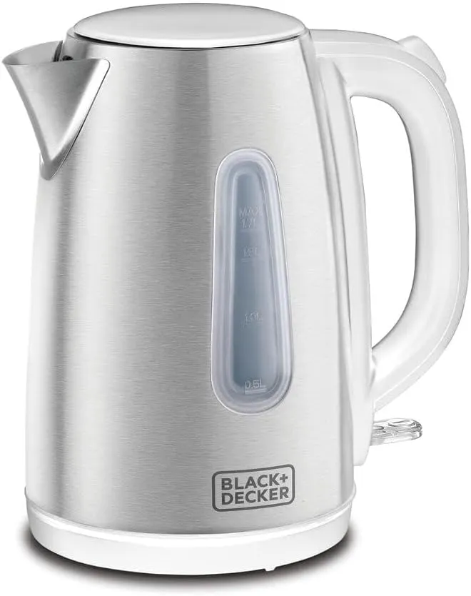 Black Decker Cordless Kettle 2200W, 1.7L Stainless Steel, JC454