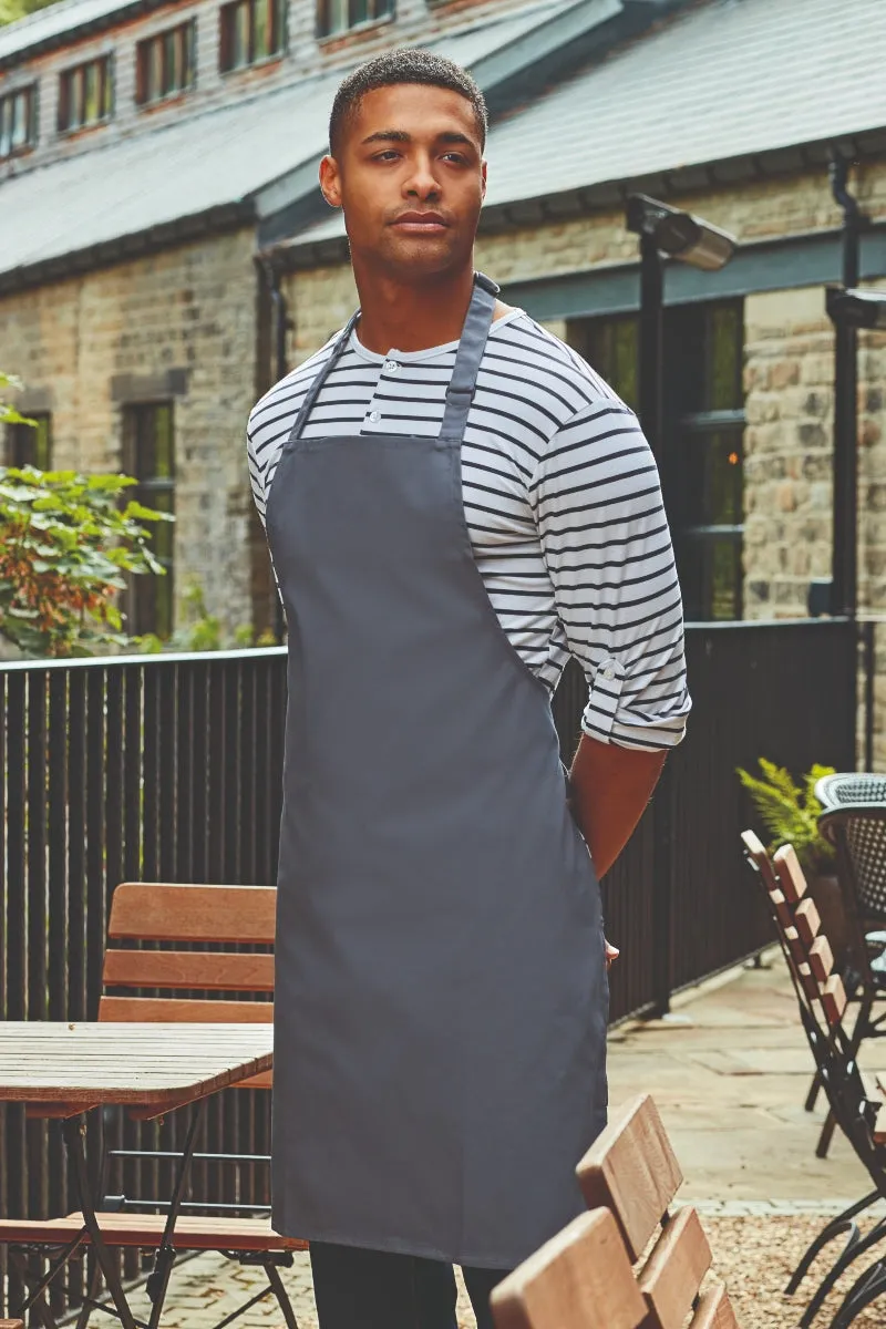 Black Denim Sustainable Bib Apron (No Pockets)