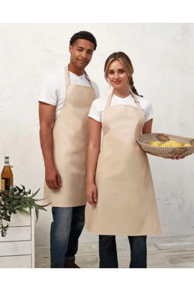 Black Denim Sustainable Bib Apron (No Pockets)