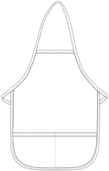 Black Kid's Bib Apron (2 Pockets)