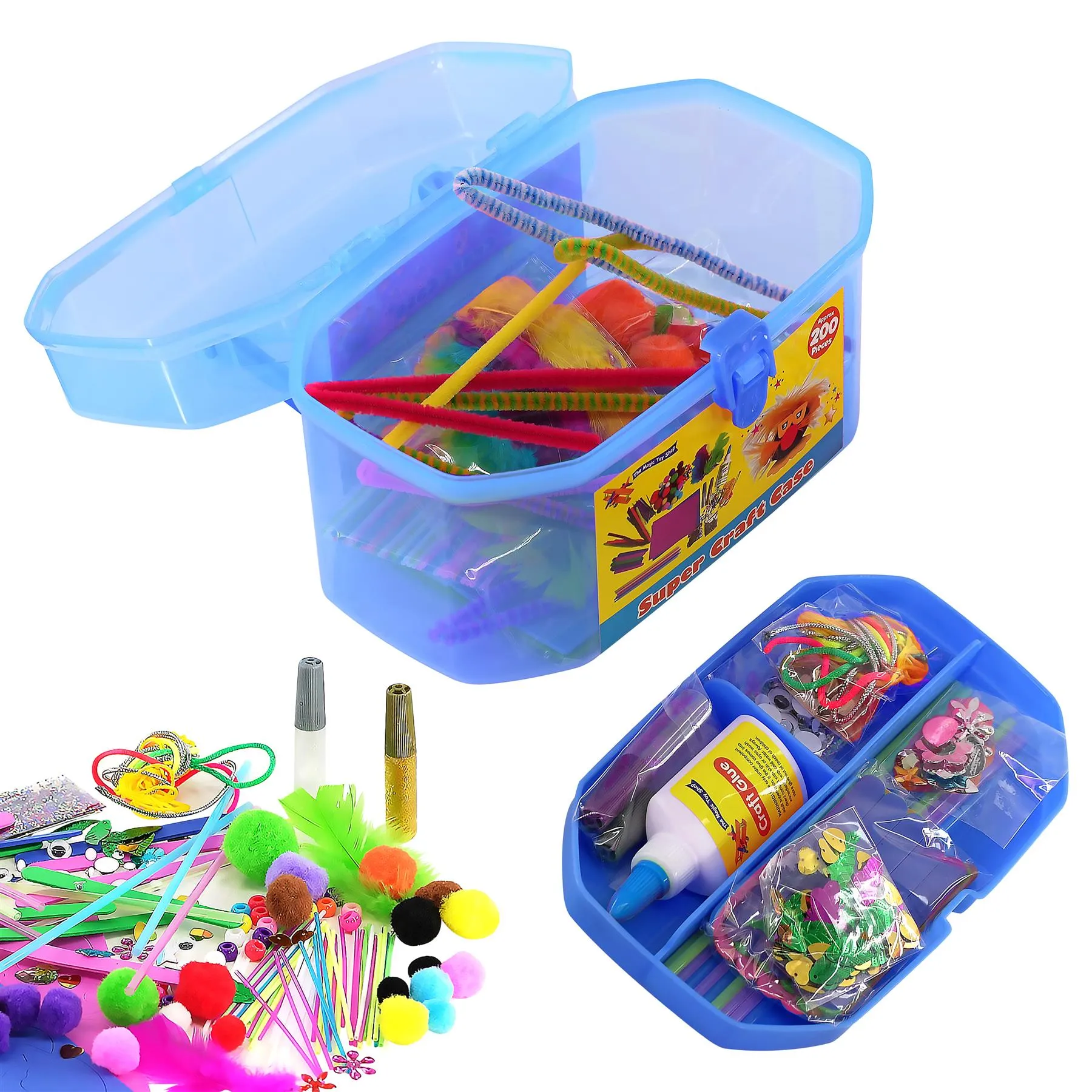 Blue Kids Super Craft Carry Case