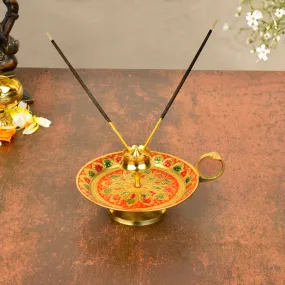 Brass Incense Holder with Ash Catcher