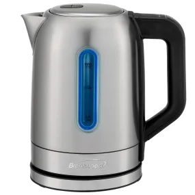 Brentwood KT-1796DS 1500W 1.7L Cordless Digital Stainless Steel Kettle with 5 Temperature Presets