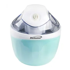 Brentwood TS-1410BL 1 Quart Ice Cream and Sorbet Maker, Frozen Yogurt, Gelato, and Custard Machine, Blue