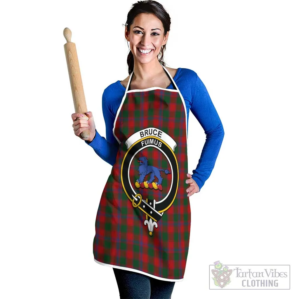 Bruce Old Tartan Apron with Family Crest