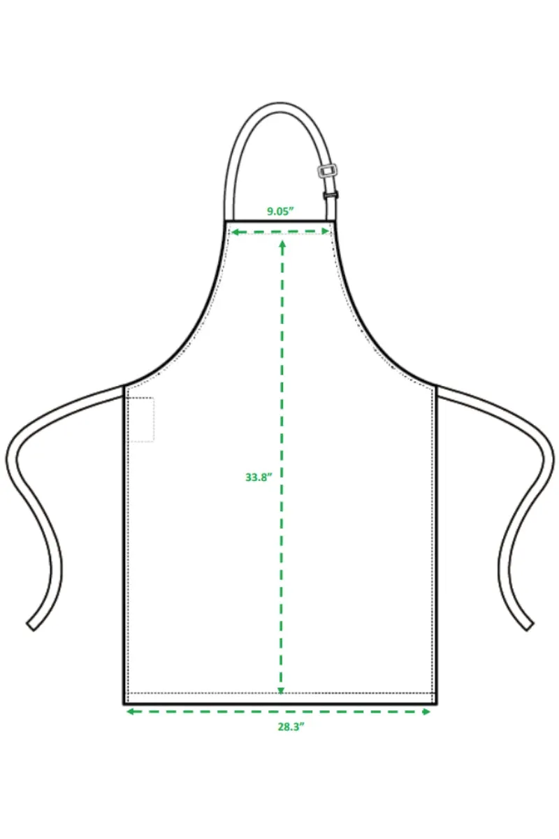 Burgundy Sustainable Bib Apron (No Pockets)