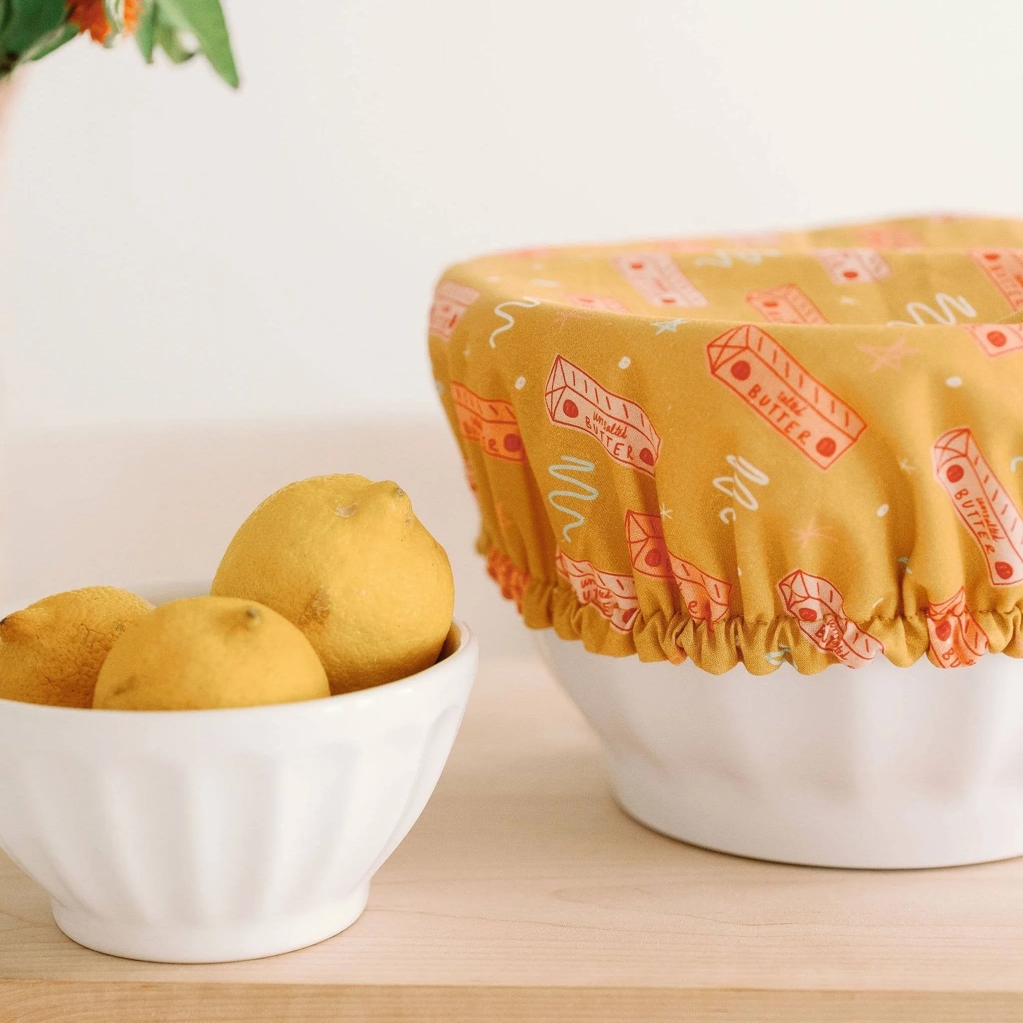 BUTTER FABRIC BOWL COVER