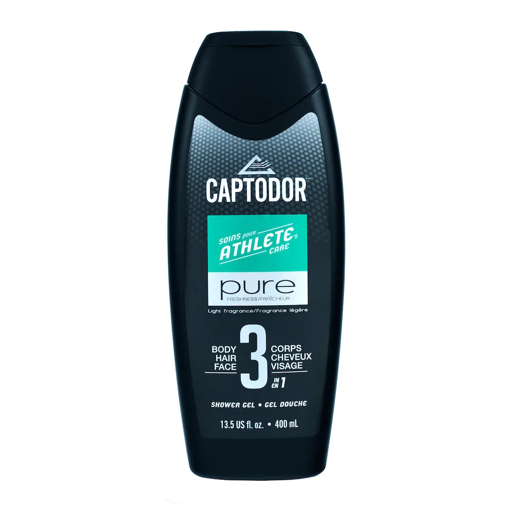 Captodor Athletes Care Shower Gel, 400ml - Pure