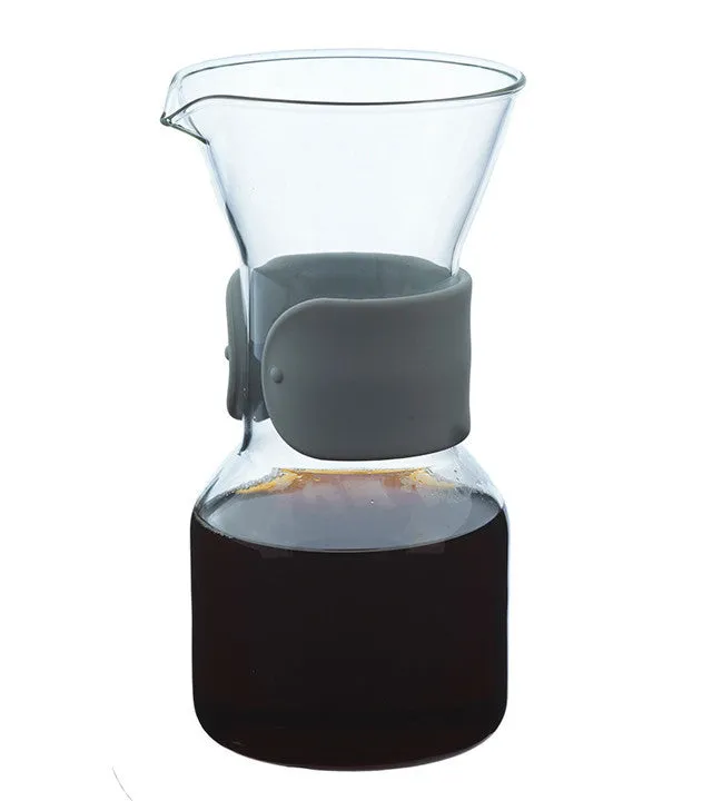 Coffee Dripper: GROSCHE Seattle Pour Over Coffee Maker - Grey Sleeve, permanent Stainless Steel filter, 600ml/20 fl. oz