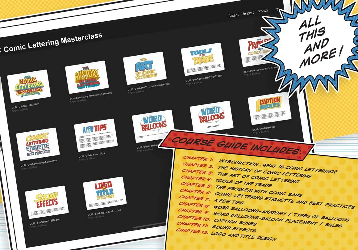 Comic Lettering Masterclass for Procreate