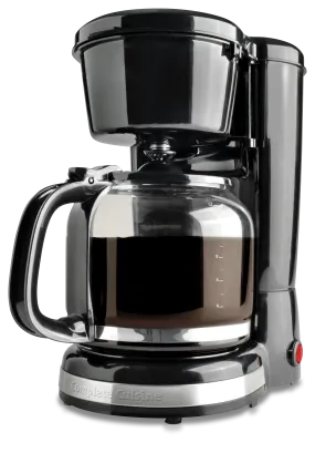 Complete Cuisine-12 Cup Coffee Maker With Reusable Filter, Black & Stainless Steel- ECO - Friendly Coffee Filter