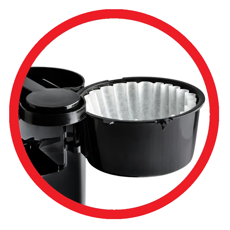 Complete Cuisine-12 Cup Coffee Maker With Reusable Filter, Black & Stainless Steel- ECO - Friendly Coffee Filter