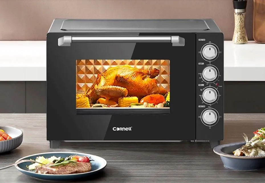 Cornell CEOD70BK 70L Double Glass Electric Oven with Rotisserie & Convection Function